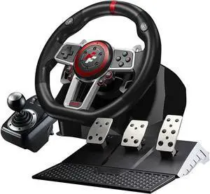 Flashfire Suzuka 900R racing wheel set with Clutch pedals and H-shifter for PC, PS3, PS4, Xbox 360, XBOX ONE and Nintendo Switch