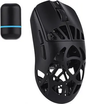 EPOMAKER Carbon X Wireless Gaming Mouse, 400 to 30,000 DPI Adjustable, PAW3950 Sensor, 50g Lightweight, Carbon Fiber Shell, 2.4G/BT/USB-C Rechargeable Wireless Mouse for PC/Mac/Linux (Black)