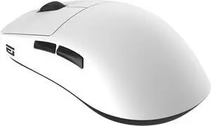 ENDGAME GEAR OP1we Wireless Gaming Mouse, CompX CX52850 Microcontroller, Pixart PAW3370 Optical Sensor, Mod-Friendly, Hybrid Skate Design, Claw Grip, 2.1 oz, White