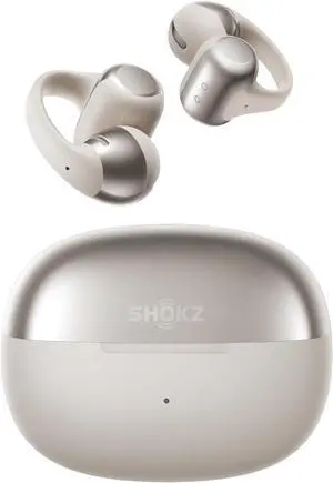 SHOKZ OpenDots ONE - Open-Ear Headphones - Wireless Bluetooth Earbuds with Microphone - Secure, Lightweight, Clip-On Fit - Premium Dolby Audio - Water Resistant - Fast Charging - Up to 40 hrs Playtime