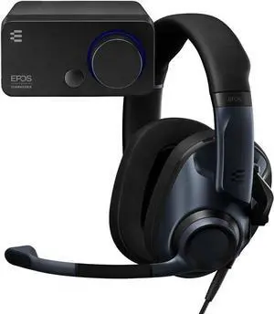 EPOS Audio PC Gaming Bundle with H6PRO Closed Acoustic Gaming Headset (Sebring Black) and GSX 300 External Audio Card (Black) (1001165)
