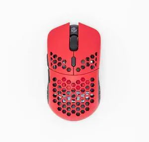 G-Wolves Hati HTS (Small) ACE Wireless Gaming Mouse - PAW3370 Sensor - 50 to 19,000 CPI - 54±2Gram(1.8 oz) - TTC Golden Color Encoder - Ultra Lightweight Honeycomb Design (Red)