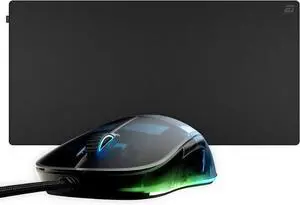 ENDGAME GEAR XM1 RGB Dark Frost Programmable Gaming Mouse Bundle with MPC 1200 Stealth Edition Black Cordura Gaming Mouse Pad