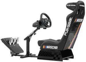 Playseat Evolution Pro Sim Racing Cockpit | Comfortable Racing Simulator Cockpit | Compatible with All Steering Wheels & Pedals on The Market | Supports PC & Console |Nascar Edition