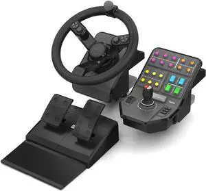 Saitek Farming Simulator Wheel, Pedals, & Vehicle Side Panel Bundle (SCB432160002/01/1)