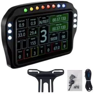 Simulator LCD Dashboard Racing Dash Mode for Euro Truck 2 Simulator Modification For Logitech/Thrustmaster/MOZA Base;Speed Display Meter for G920/G923/T300RS/T248X/R5 /R6/R9/R12