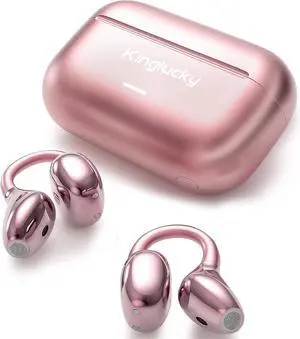 King Lucky Clip On Earbuds Wireless Bluetooth 5.4-Open Ear Earbuds&Headphones,50H Playtime,IPX5 Waterproof,ENC,Multipoint,Ideal for Running,Sport,Workout,Compatible with Glasses&Small Ears