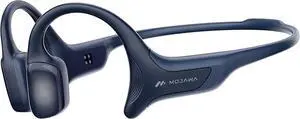 mojawa HaptiFit Terra Advanced Smart Sports Wearable, Open Ear Bluetooth Bone Conduction Headphones with Mic and 32GB MP3, Waterproof Wireless Earphones for Workouts, Swimming and Running, Deep Blue