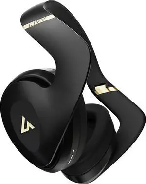 LIVV PRO Sports Headphones Designed for Gym, Workout, Running - Comfortable, Ergonomic, Over Ear, Active Noise Cancelling, 5 Microphones, Wireless, 50 Hours Battery Life, Bluetooth 5.3, Matte Black