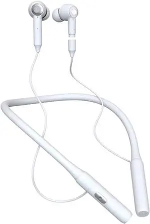 Sports Bluetooth Headset V5.3 Wireless Bluetooth Earbuds Neckband Headphones,ANC Active Noise Cancellation & ENC Call Noise Cancellation,Waterproof and Sweatproof for Working Workout, White