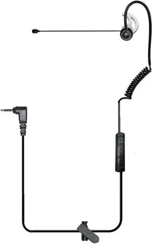 Klein Electronics 3.5mm Connector Earpiece for Cellular Phones, Noise Canceling Boom Microphone, Lightweight & Secure Communication, Right Ear Usage Only, Includes 3 Sizes of Soft Silicone