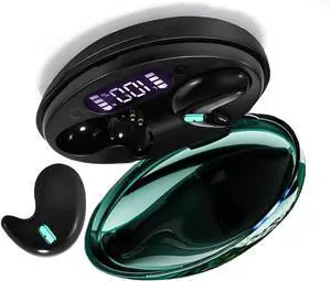 Sleep Earbuds Ultra-Thin Wireless Bluetooth 5.3 Earbuds for Side Sleepers, Noise Blocking Sleep Headphones with 6H Playtime, Ergonomic Mini Design for Small Ears (Green#)