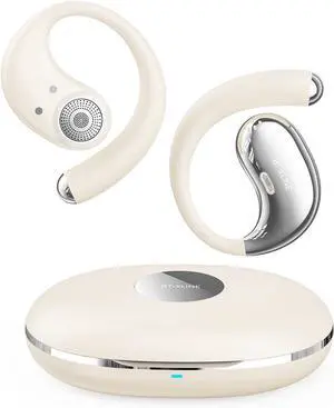 Micool Open Ear Headphones Bluetooth 6.0, Clip On Earbuds Wireless with 36H Playtime, Noise Cancelling Sports Headphones