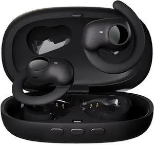 Earless Out of Ear Headphones Bluetooth Outer Open Ear Wireless Headphones Outside The Ear Open Ear Buds Earbuds Wireless Ear Hanging Bluetooth Headset Bone Air Conduction Earbuds Black