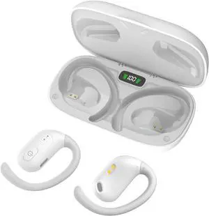 Running Open Ear Headphones Wireless Bluetooth Sports Sport Open Ear Earbuds with Ear Hooks Wireless Over The Ear Sports Earbuds with Earhooks Bone Conduction Conducting Headphones Earphones