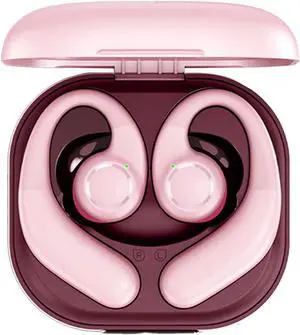 Open Ear Headphones with Charge case, Over Ear Headphones Bluetooth 5.3 earpiece Wireless Earbuds for Music and Sports, 360° Twist Hand Free Bluetooth Headset