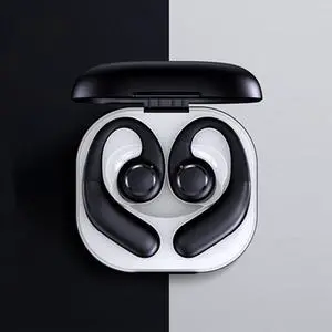 Open Ear Headphones with Charge case, Over Ear Headphones Bluetooth 5.3 earpiece Wireless Earbuds for Music and Sports, 360° Twist Hand Free Bluetooth Headset