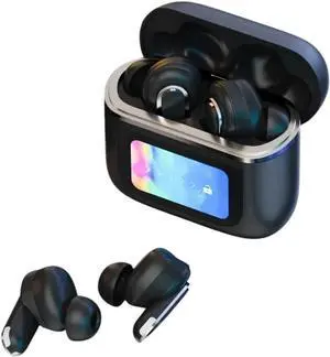 ANC Wirreless Earphones ColoRIFul LED Screen TWS Earbuds Touch Active Noise CanCeIIing BIIuetuoth Headphones Sports Headset