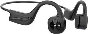 Bone Conduction Headphones IPX5 Waterproof Swimming, Built-in 8GB Bluetooth, Sports with Microphone, Sweat-Proof, Running, Cycling, Black