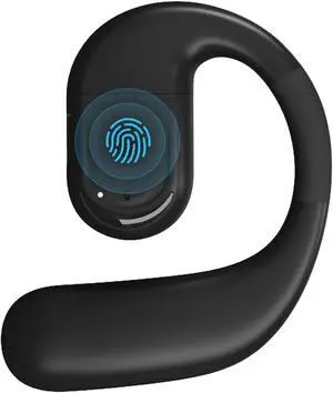 Single Ear Hook Earphone Over Ear Headphone Bluetooth 5.4 36H Long Battery Life, Soft Silicone Rotatable earpiece, Type-C Fast Charging IPX5 Resistant for Active Sport Lifestyle 78-1