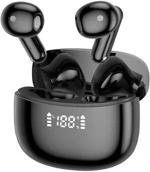 Ear Buds Wireless Bluetooth Headphones Al Call Noise Reduction Sports Earphones with LED Battery Display,Mics Clear Call,IPX5 Waterproof Bluetooth Earbuds for Workout Sports