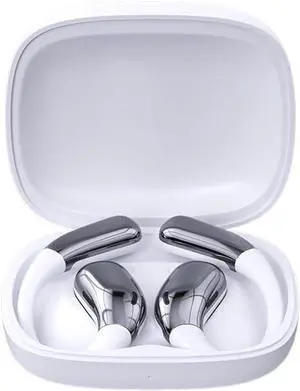 Wireless Ear Buds Bluetooth 5.4 Open Ear Headphones with Earhook & Mic, 60Hrs Playback Sport Earphones,Ultra-Comfort,Lightweight Design,Fast Charging,Smart Translation Earbuds HIFI Sound Quality,White