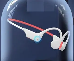 Open Ear Headphones Bone Conduction IPX8 Waterproof Wireless Bluetooth 5.2 with 8H Playtime Built in 32G Memory, Sport Earphones 360° Stereo Sound for Running,Cycling,Workout,White