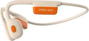 Bone Conduction Headphones Open Ear Headphone Bluetooth 5.3 Wireless IPX6 Waterproof Sports Earbuds with Microphones & 8H Playtime,360°Curved Earphones for Running,Cycling,Driving,Hiking,White