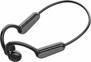 Wireless Bone Conduction Headphones,Bone Conduction Earbuds 10H Playtimes Sports Earphones with Mic,Open Ear Bluetooth 5.3 Headphones,Sweat Resistant Sports Headset for Running,Workout,Cycling Black