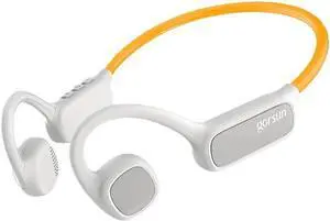 Wireless Bone Conduction Headphones Open Ear Bluetooth Earbuds Sports Earbuds Wireless Bone Conduction Earphones Noise Cancelling Headset for Running Cycling Driving (White)