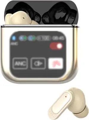 True Wireless Bluetooth Headphones Low Latency Earbuds,8H Playtime Stereo Gaming Headphones with Microphone, ANC+ENC Intelligent Noise,Hi-Fi Sound,Comfort Fit in Ear for Running Workout,Gold