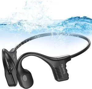 Bone Conduction Headphones, Open-Ear Bluetooth 5.3 Sport Headset with 32G MP3 Player Waterproof IP68, 12H Playtime, Secure Fit for Swimming, Running, Cycling, Gym & Workouts