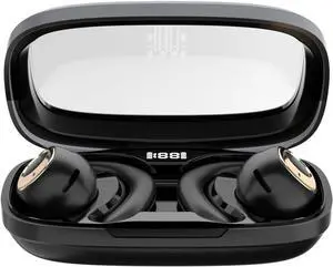 Open Ear Headphones Wireless Bluetooth 5.3 Air-Conduction Open Ear Buds IPX5 Waterproof Earbuds for Sports,ENC Call Noise Reduction,Lightweight Design,Ergonomic Ear Hooks for Workout/Running,Black
