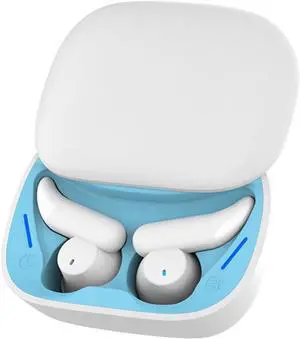 Sleep Headphones Earbuds for Side Sleepers Bluetooth 5.3,True Wireless Music Earphones Comfortable Wireless Ear Buds,Low Latency Fast Connection,White