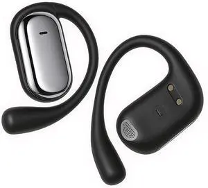 Open-Ear-Headphones Earhook Wireless Bluetooth - Bone Conduction Earbuds with Open Air Ergonomic Fit, Waterproof Running Earphones, Secure Over-Ear Buds Ideal for Sport, Fitness, Black