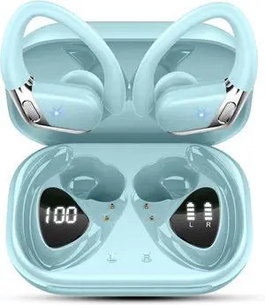 Ear buds Wireless Earbuds, Bluetooth 5.4 headphones Sport 2024 Noise Cancelling, Over Ear Earbuds 50Hrs, Running Headphones with Ear Hooks, Bluetooth Earphones with Mic/IP7 Waterproof for iOS Android