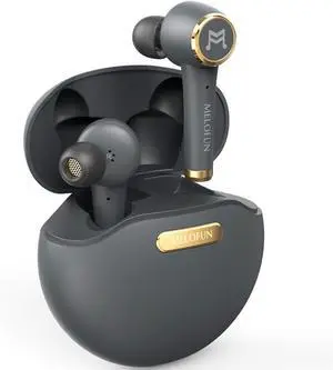 DLW True Wireless Earbuds Bluetooth 5.0 Headphones, Sports in-Ear Stereo Mini Headset w/Mic Extra Bass IPX5 Waterproof Low Latency Instant Pairing (Auto-Pair) 40H Playtime with Battery Charging Case