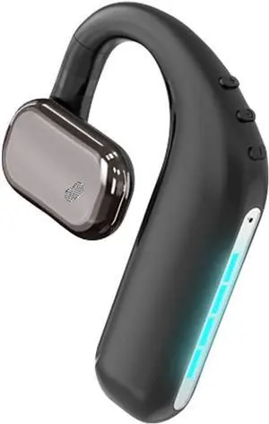 Black Swivel Adjustable Earbuds Open Ear Bluetooth Headset Earbuds with Ear Hooks Workout Headphones IPX5 Automatic Pairing Comfortable for Outdoor Work Exercise Audio Reading