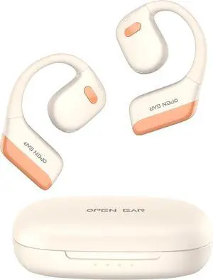 Open Ear Wireless Bluetooth Headphones Stereo Sound Air-Conduction Wireless Charging Case, 6HRS Playtime Lightweight IPX5 Sweat Resistant Sport Earbuds for Sport Workout Running