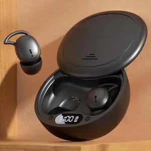 Sleep Earbuds Bluetooth 5.4 in Ear Light-Weight Headphones, Mini Sleep Headphones Small Design for Side Sleepers, 60H Playtime with Charging Case,Clear Calls Earphones,Black