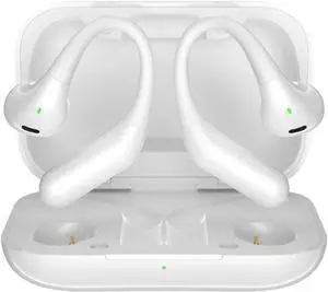 Sports Wireless Earbuds with Earhooks Headphones in-Ear Earphones 360° Stereo Sound IPX5 Waterproof 10H Single Use Bluetooth 5.4 Headphones Touch Sensing for Sport Fitness,White