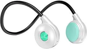 Bone Conduction Headphones Open Ear Earbuds Headset Wireless Bluetooth 5.3 Noise Reduction Call,IPX6 Waterproof Stereo Surround Sound Sport Earphones for Running,Cycling,Workout,White