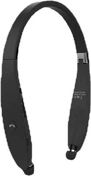 Bluetooth Neckband Headphones Wireless Earbuds,w/Mic in-Ear Earphones,Bilateral HiFi Stereo Deep Bass,Active Noise Cancellation Headsets,18 Hours Playtime for Sports Music Phone Call,Black