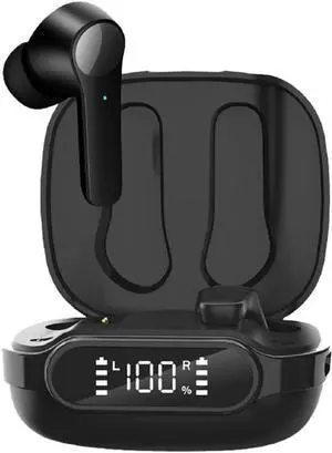 Bluetooth 5.3 Wireless Earbuds Active Noise Cancelling Headphones,HiFi Stereo & Touch Controls,IPX5 Waterproof Earphones in-Ear with Mic,Stereo Bass Sports Headset High Battery Life,White