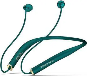 Neckband Bluetooth Headphones Wireless Bluetooth 5.0 Headset with 20H Playtime,Sports Waterproof Neckband Earphones with Durability,Noise Cancelling with Mic for Phone Laptop PC Running Workout,Green