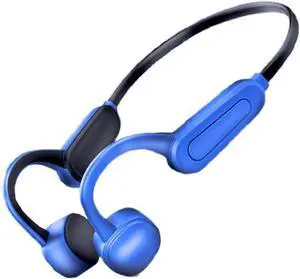 Bone Conduction Headphones Wireless Bluetooth Open Ear Headphones with Microphones,IPX8 Waterproof Built-in 16GB,12H Playtime Sweatproof Sport Headset for Running,Cycling,Driving,Hiking-Blue