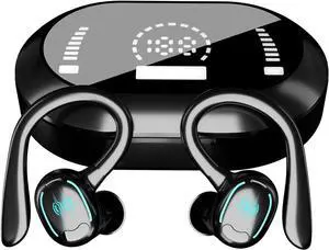 Wireless Earbuds Bluetooth V5.3 Earhook Headphones,Low- Latency Gaming in-Ear Headset,ENC Intelligent Noise Cancellation,200- Hour Playback Time Charging CompartmentHiFi Sound