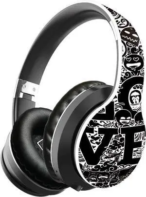 Gaming Headset Wireless Over Ear Headphones with Microphone Noise Cancelling, Lightweight Foldable & Portable Stereo Bass Bluetooth Earphones, Wired Headphones