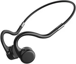 MP3 Player Bone Conduction Headphones IPX8 Waterproof for Swimming Open Ear Wireless Sport Earphones Built-in 8GB Memory for Running Diving Water Gym Spa (Black-Touch Control)