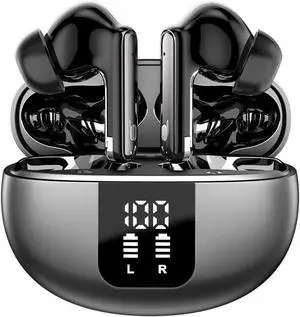 Wireless Earbuds Bluetooth 5.4 Headphones AI real-time translation,Wireless Sports Headset, ANC Active Noise Cancellation Earphones, Ultra Long Lasting for Phone Laptop PC TV Running Workout,Black